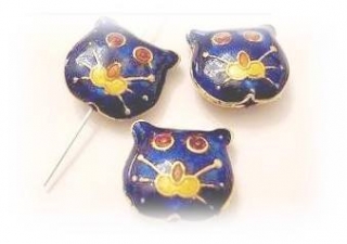 Cloisonne korálek - kočička
