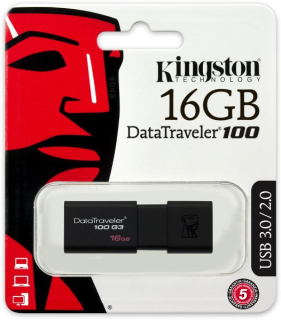 Flashdisk DataTraveler 100 G3 - 16GB černý