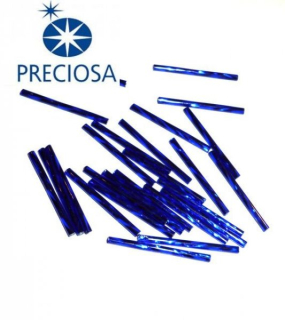 Rokajl PRECIOSA - čípky modrá kroucená > 30mm/25ks