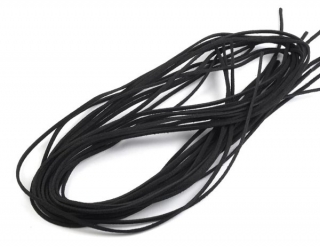Imitace kůže - šíře 3mm - černá (délka 1 metr)