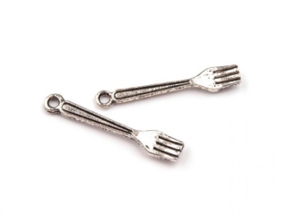 Přívěsek kovový - příbor - VIDLIČKA 5x22mm