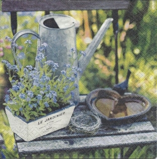 Třívrstvý ubrousek na decoupage - levandule - truhlík