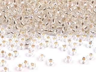 Rokajl PRECIOSA stříbrná > (11/0) Ø2,0mm (sáček 20g)