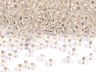 Rokajl PRECIOSA stříbrná > (10/0) Ø2,3mm (sáček 20g)