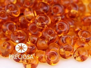 PRECIOSA Drops - topaz > 5/0 (sáček 10g)