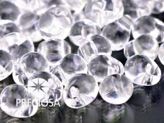 PRECIOSA Drops - průhledná s průtahem> 5/0 (sáček 10g)