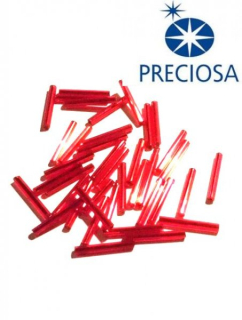 Rokajl PRECIOSA - čípky červená kroucená> 25mm/30ks