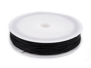 Pruženka - gumička silikonová kulatá černá Ø0,6 mm (5 metrů)