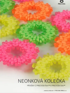 KORÁLKOVÁ STAVEBNICE - Náušnice NEONKOVÁ KOLEČKA (1pár)