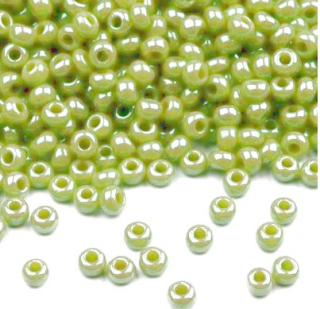 Rokajl PRECIOSA zelenošedá perleť > (10/0) Ø2,3mm (sáček 20g)