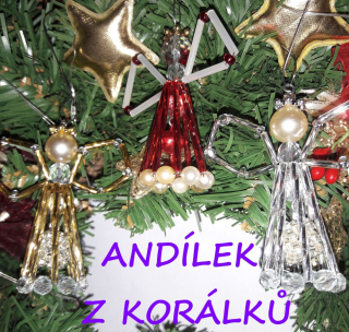 KORÁLKOVÁ STAVEBNICE - Andílek s rolničkou (1 ks)