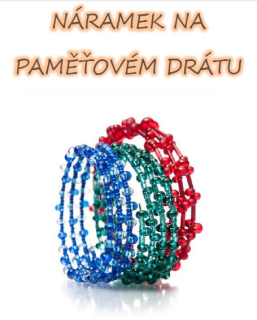 KORÁLKOVÁ STAVEBNICE - Náramky DROPS na paměťovém drátu (2ks)