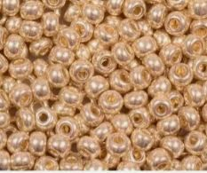 Rokajl PRECIOSA zlatá metalic > (9/0) Ø2,9mm (sáček 20g)
