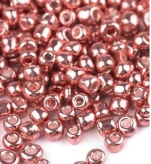 Rokajl PRECIOSA růžová metalic > (9/0) Ø2,9mm (sáček 20g)