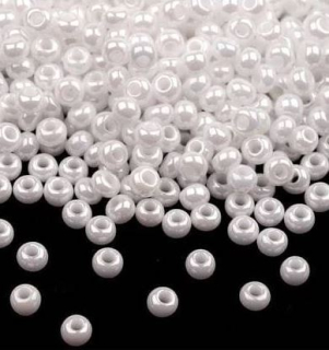 Rokajl PRECIOSA bílá perleťová > (8/0) Ø2,9mm (sáček 20g)