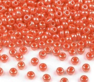 Rokajl PRECIOSA oranžová perleťová > (8/0) Ø2,9mm (sáček 20g)