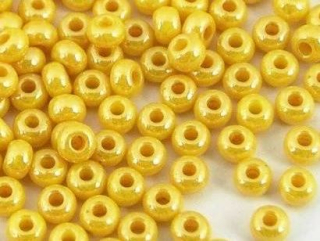 Rokajl PRECIOSA žlutá perleťová > (7/0) Ø3,5mm (sáček 20g)