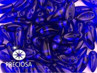 Korálky PRECIOSA Chilli modrá - 4x11mm (sáček 10g)