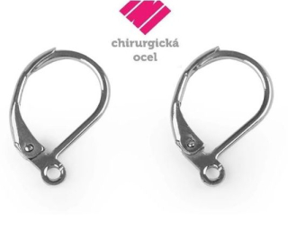 Náušnicové zapínání - uzavřené z chirurgické oceli (1pár)