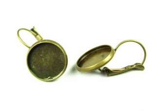 Zapínání náušnice s lůžkem 12mm (1pár)