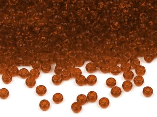 Rokajl PRECIOSA hnědá průhledná > (10/0) Ø2,3mm (sáček 20g)