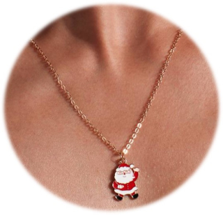 Vánoční řetízek - Vánoční Santa - smalt