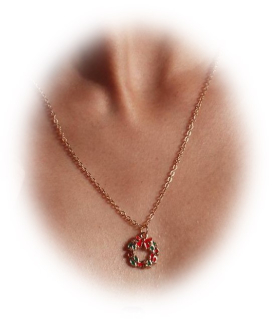 Vánoční řetízek - Vánoční věneček - smalt