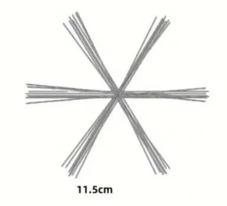 Drátěná hvězda na navlékání - šestiramenná Ø 11,5cm (2 kusy)