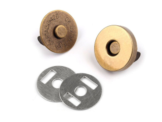 Magnetické zapínání Ø18 mm - staromosaz