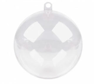 Plastová koule/baňka Ø6 cm dvoudílná
