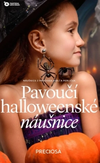 KORÁLKOVÁ STAVEBNICE - Pavoučí halloweenské náušnice (1pár)