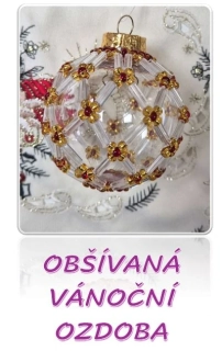 KORÁLKOVÁ STAVEBNICE - OBŠÍVANÁ VÁNOČNÍ OZDOBA (1ks)