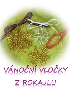 KORÁLKOVÁ STAVEBNICE - Vánoční vločky z rokajlu (2ks)