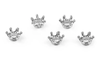 Korálek VELKÝ PRŮVLEK - Kovová rondelka / korunka 6x14 mm