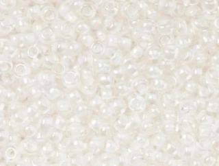 Rokajl PRECIOSA bílá AB lesk > (6/0) Ø4,1mm (sáček 20g)