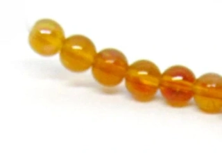 Korálky skleněné kulaté (sáček 20 g) - topaz > Ø6mm