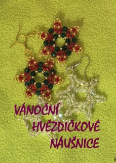 KORÁLKOVÁ STAVEBNICE - Vánoční hvězdičkové náušnice (1pár)