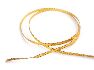 Stuha s lurexem šíře 3mm - zlatá (návin 10m)