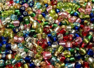 Korálky/rokajl - mix s průtahem > (10/0) Ø2,3mm (sáček 30g)