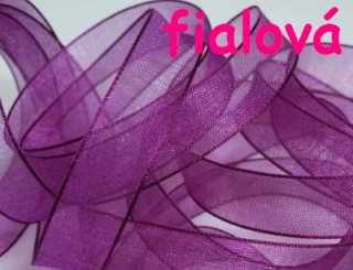 Stuha šifónová šíře 12mm - fialová (5m)