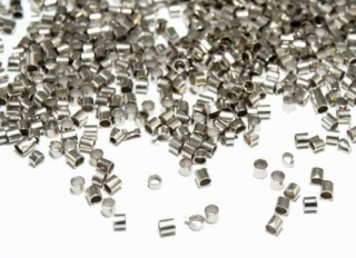Zamačkávací rokajl - Ø2mm - platina (50ks)