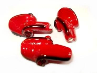Vinuté perle - spirála 26x18mm červená