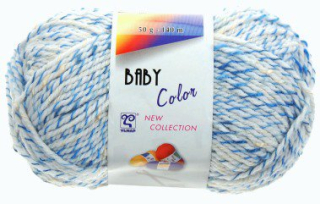 Pletací příze BABY COLOR - bílá > 50 gramů