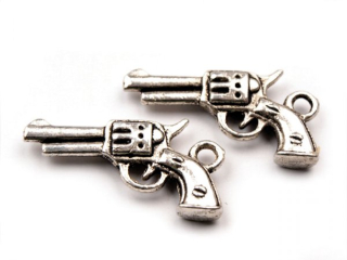 Přívěsek kovový - PISTOLE kolt 12x22mm
