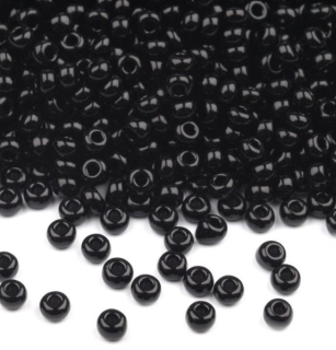 Rokajl PRECIOSA černá matná > (6/0) Ø4,1mm (sáček 20g)