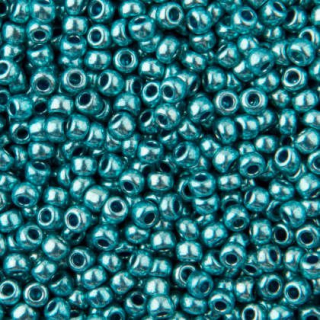 Rokajl PRECIOSA tyrkysová metalic > (6/0) Ø4,1mm (sáček 20g)