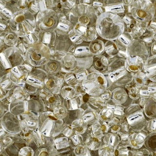 Rokajl PRECIOSA stříbrná > (4/0) Ø5,1mm (sáček 20g)
