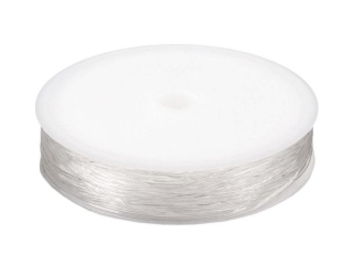 Pruženka - gumička silikonová kulatá průhledná Ø0,8 mm (100 metrů)