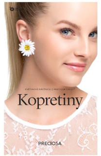 KORÁLKOVÁ STAVEBNICE - Kopretiny - naušnice (1 pár)