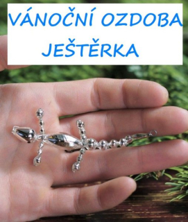 Vánoční ozdoba JEŠTĚRKA stříbrná
